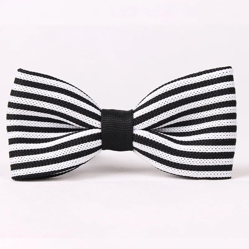 

Men's knit tie England fashion knit striped wool bow tie bow Young wild bow tie