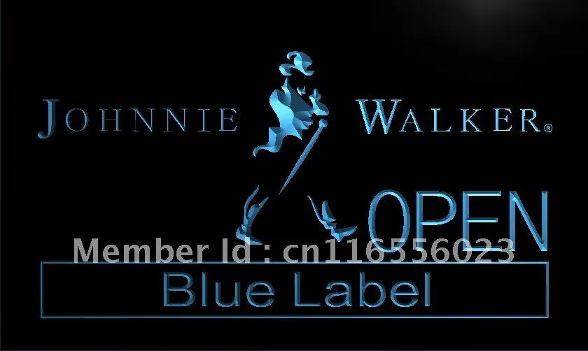 LA060 Johnnie Walker виски открытый бар светодиодный неоновый светильник знак для