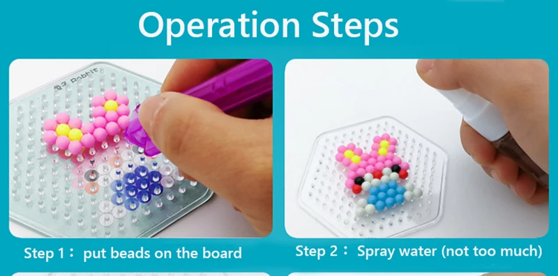 aquabeads Aqua DIY Магия бусы игрушки формы в виде животного рукой решений 3D головоломки Aqua детские развивающие игрушки для детей заклинание QB231 бусинами