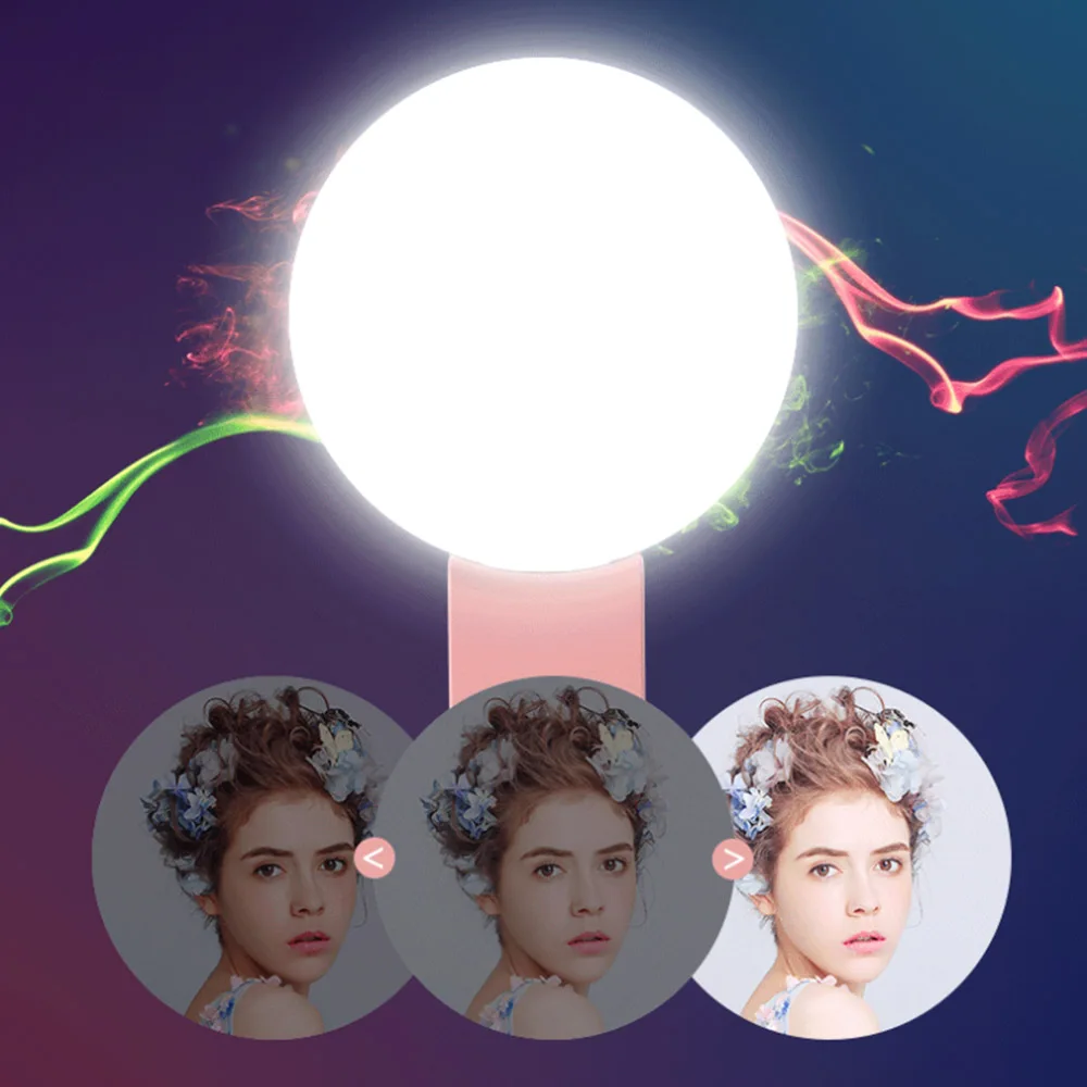 Portable Selfie Flash Led Clip-on Mobile Phone Light Night Enhancing Fill Female Anchor Beauty Self-timer Lamp | Мобильные телефоны