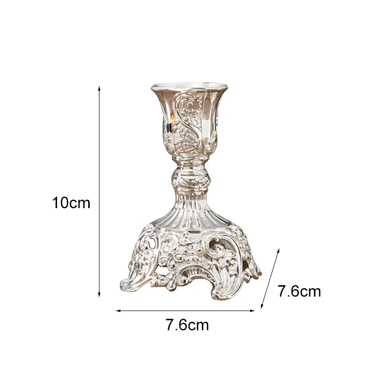 Size S Silver Color 2 шт./пара подсвечники Европа металлический подсвечник Бог подсвечники из металла антиквариат стол, дома, свадебное украшение, подсвечники - Цвет: Size S Silver Color