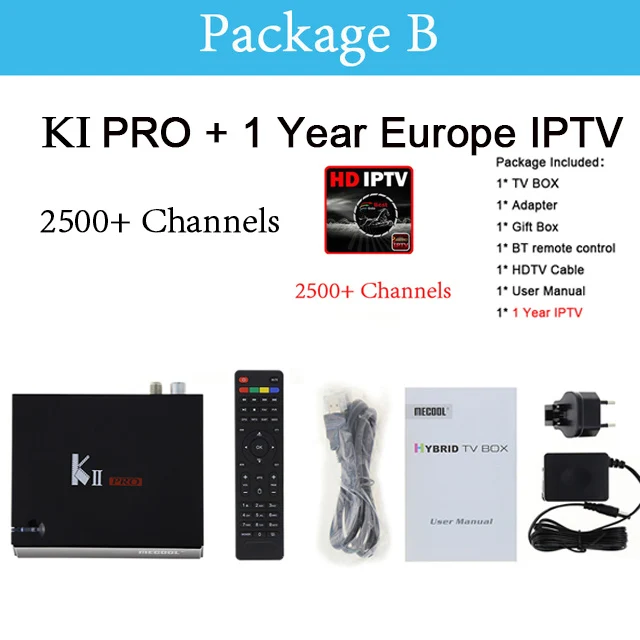 MECOOL Кии Pro Android ТВ коробка Android 7,1 DVB T2 DVB S2 Amlogic S905D Quad-core 4K Media player Поддержка Clines IPTV Set-top Box - Цвет: MECOOL KII N IPTVA