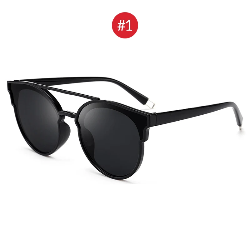 VIVIBEE выбор винтажные овальные очки модный стиль UV400 защита Oculos de sol masculino для женщин - Цвет линз: 1 Black Grey