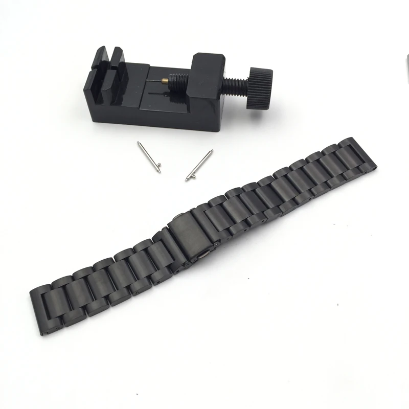 Ремешок из нержавеющей стали для часов браслет Pebble Time Steel 2015 22 мм с тремя бусинами