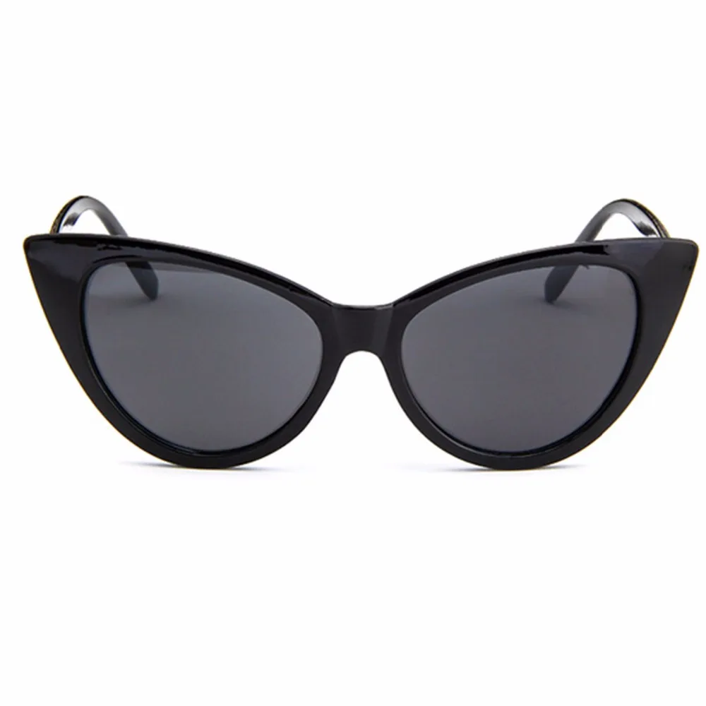 Новинка 2018 солнцезащитные очки кошачий глаз женская модель матовые черные