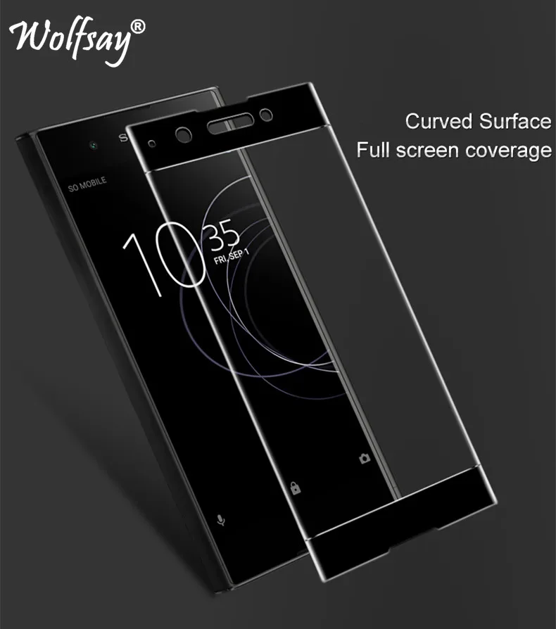 Защитное стекло для Sony Xperia XA1 Plus пленка из закаленного стекла с полным покрытием