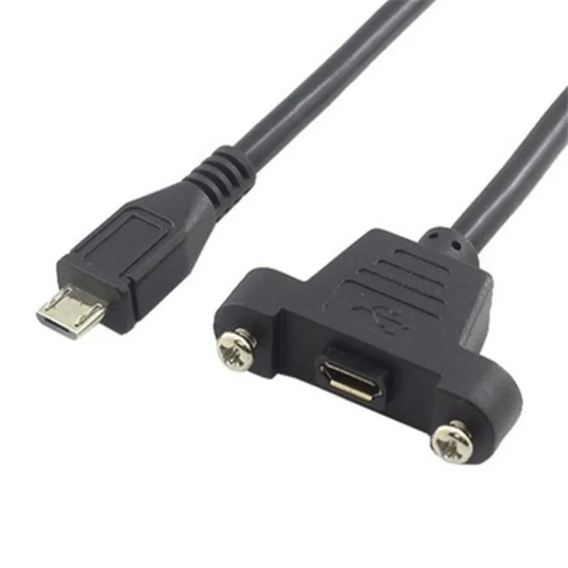 5-контактный Удлинительный Кабель Micro-USB 2 0 папа к Micro USB Мама 30 см 50 с винтами и