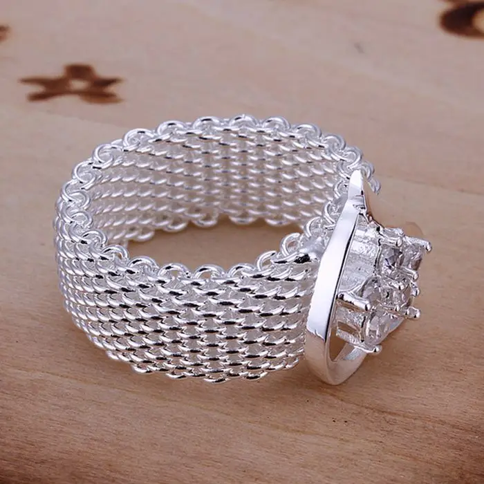 Оптовая продажа посеребренное кольцо модные ювелирные изделия с забором в форме