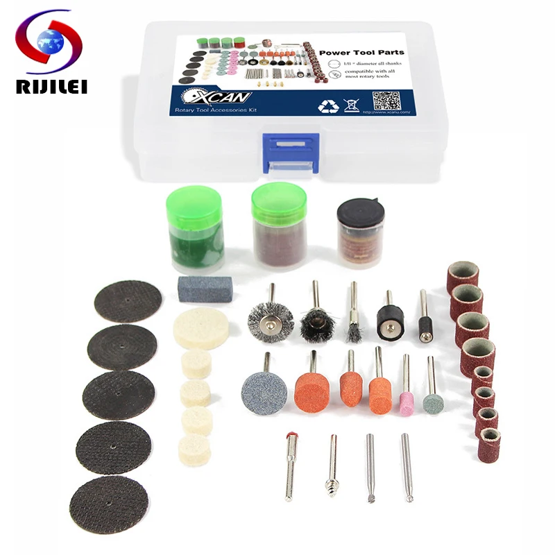 

RIJILEI 95Pcs Wood Metal Engraving Electric Rotary Tool Accessory for Dremel Bit Set Grinding Polishing Cutting Cut (DM013T95D)