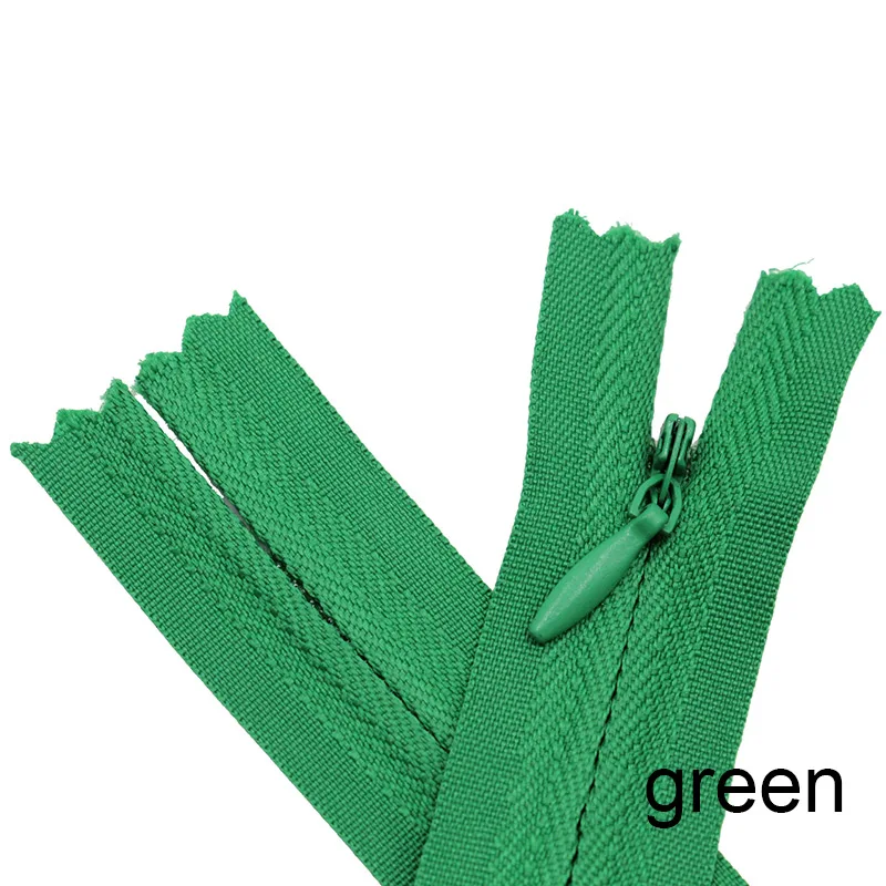 green 10 шт. 3#50 см(20 дюймов) длина закрытые нейлоновые молнии Портной брюки застежка-молния швейные изделия ручной работы DIY аксессуары - Цвет: green