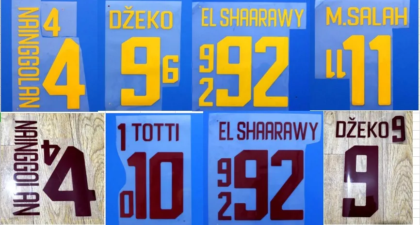 2017 2018 наинголан M.SALAH EL SHAARAWY PJANIC TOTTI DE ROSSI DZEKO nameset патч значок|Заплатки| |