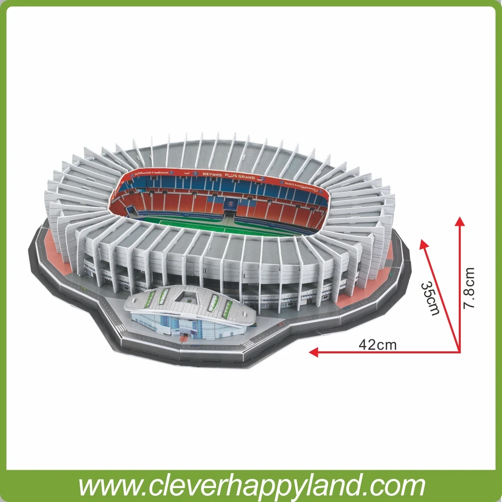 Clever& Happy 3d головоломка модель Parc des Princes стадион модель Париж Сен-Жермен сувенир бумажный материал