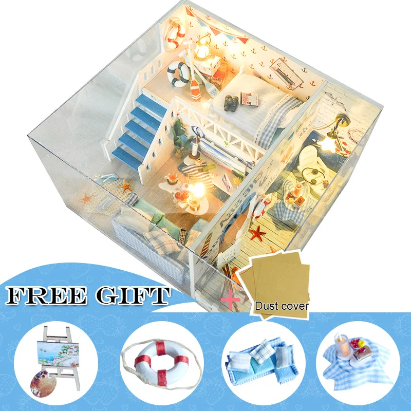 Cutebee кукольный дом мебель миниатюрный кукольный домик DIY миниатюрный дом комната коробка театр игрушки для детей DIY кукольный домик TD12 - Цвет: TD11-C