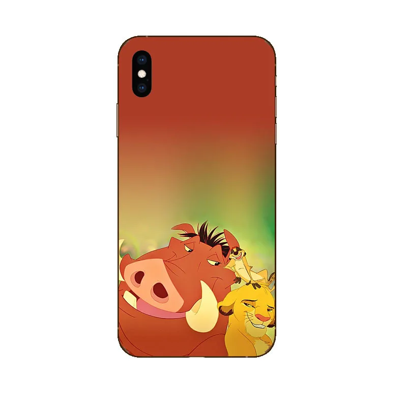 Чехол из мягкого силикона и ТПУ с рисунком короля льва для iPhone XS MAX 7 8 Plus 6 6S 5S