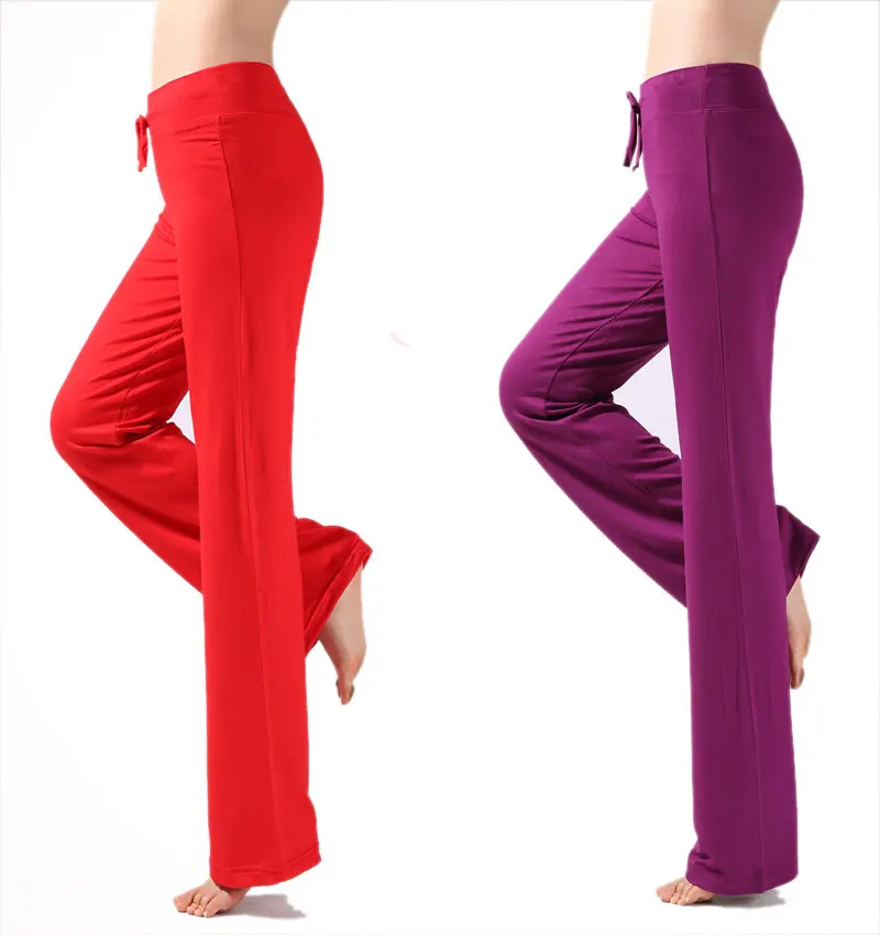 Женские повседневные шаровары с высокой талией свободные длинные для танцев и