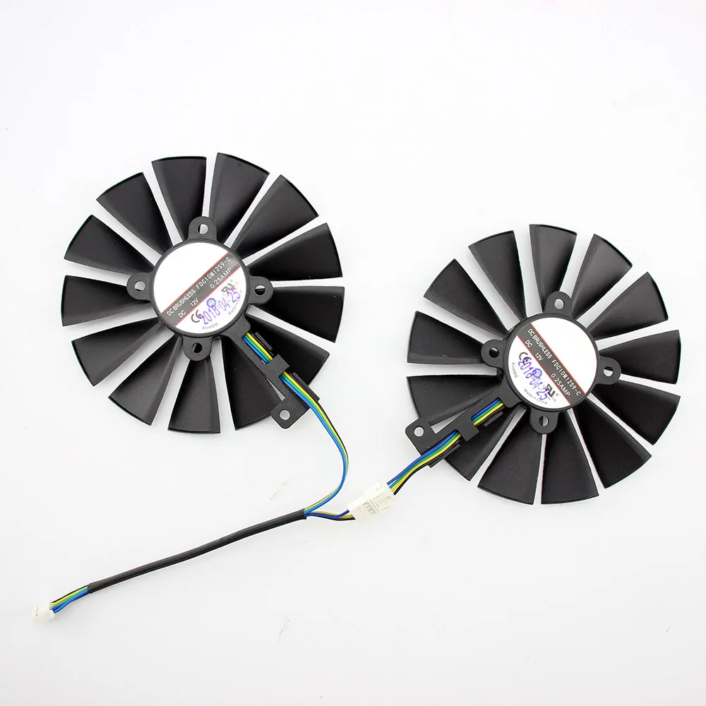 2 шт./лот FDC10M12S9-C 12 В 0.25AMP 95 мм VGA вентилятор для ASUS STRIX DUAL RX 580 O4G RX580 O8G игровой 4PIN 13 лопастей Вентилятор охлаждения