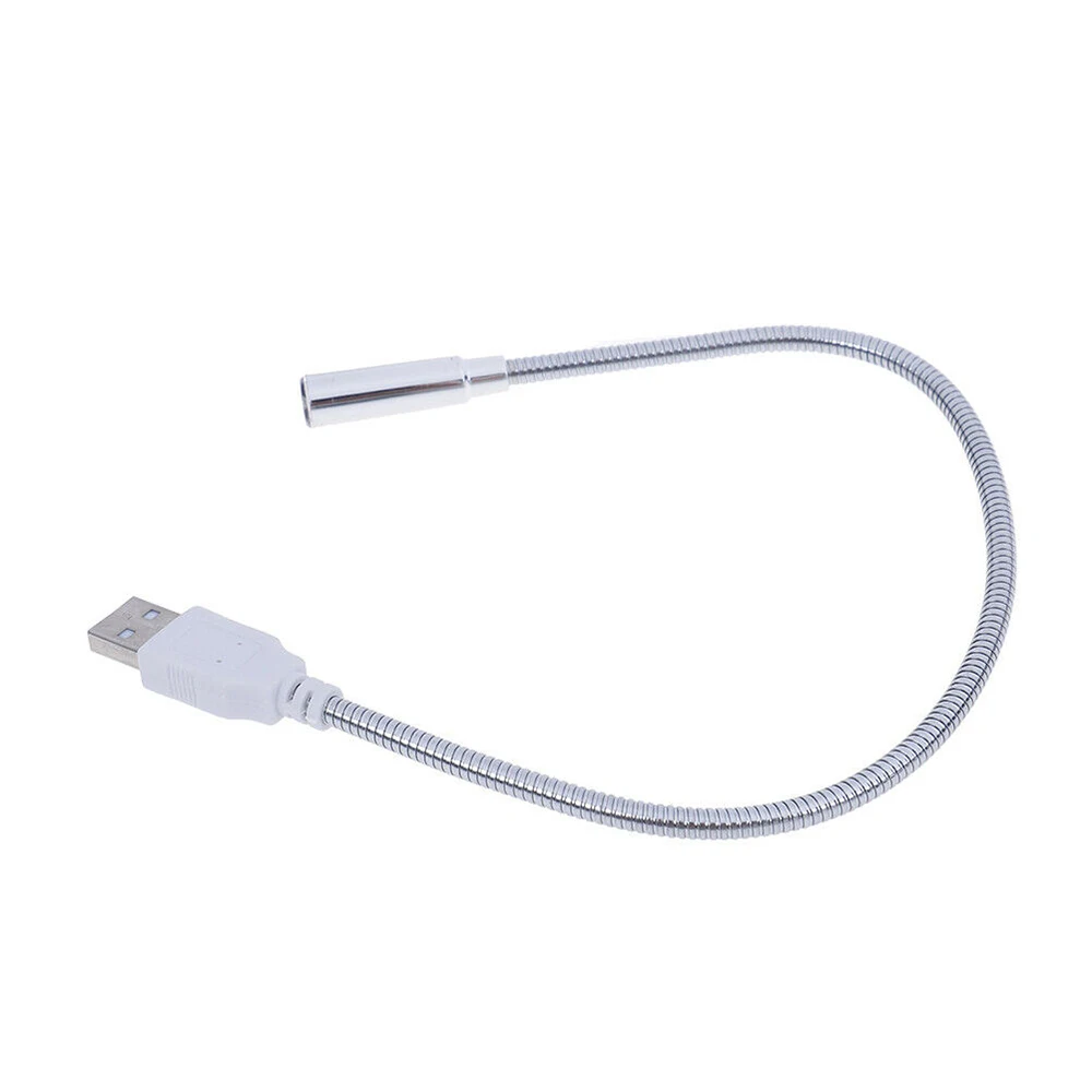 White Портативный USB СВЕТОДИОДНЫЙ книжный светильник, металлический шланг, защита глаз, одна лампа, Дополнительный внешний аккумулятор для ноутбука, usb лампы, светодиодная лампа для чтения, лампа для книг - Испускаемый цвет: White