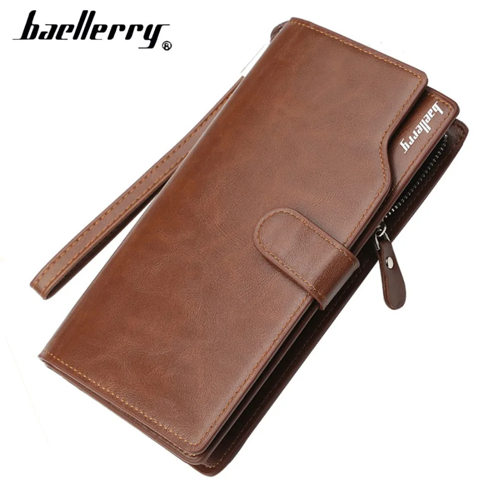 2019 мужские кошельки baellerry держатель для карт кожаный длинный дизайн качественный