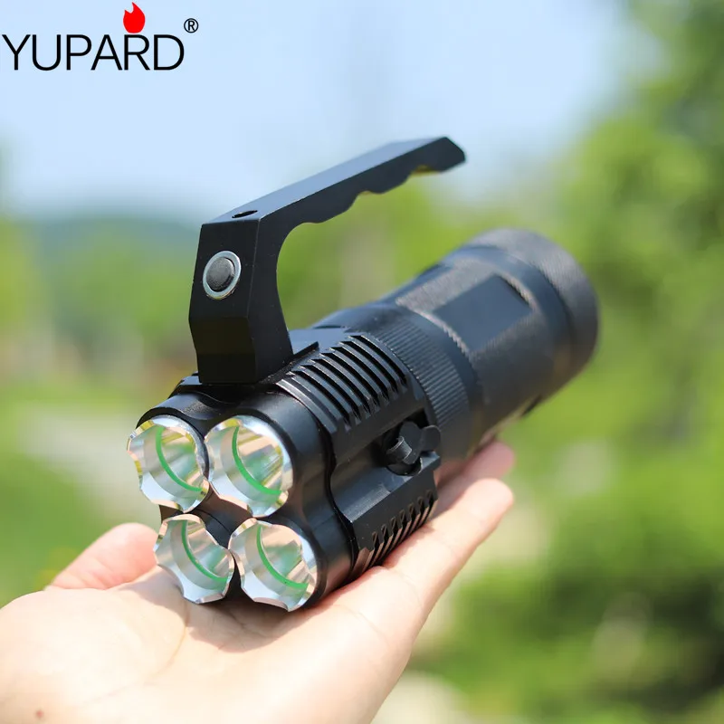 Yupard яркий портативный светильник-фонарь 4 * XM-L T6 светодиодный светильник-вспышка