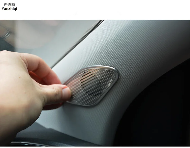 2 шт./лот автомобильные наклейки из нержавеющей стали колонна звуковая