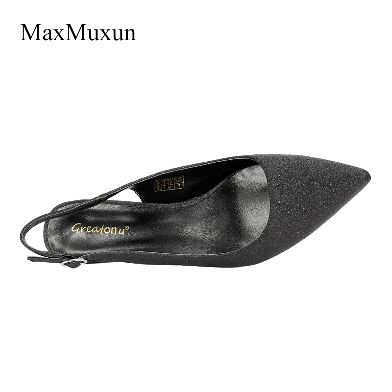 MaxMuxun/женские туфли лодочки на высоком каблуке модные женские блестящие рюмочка с