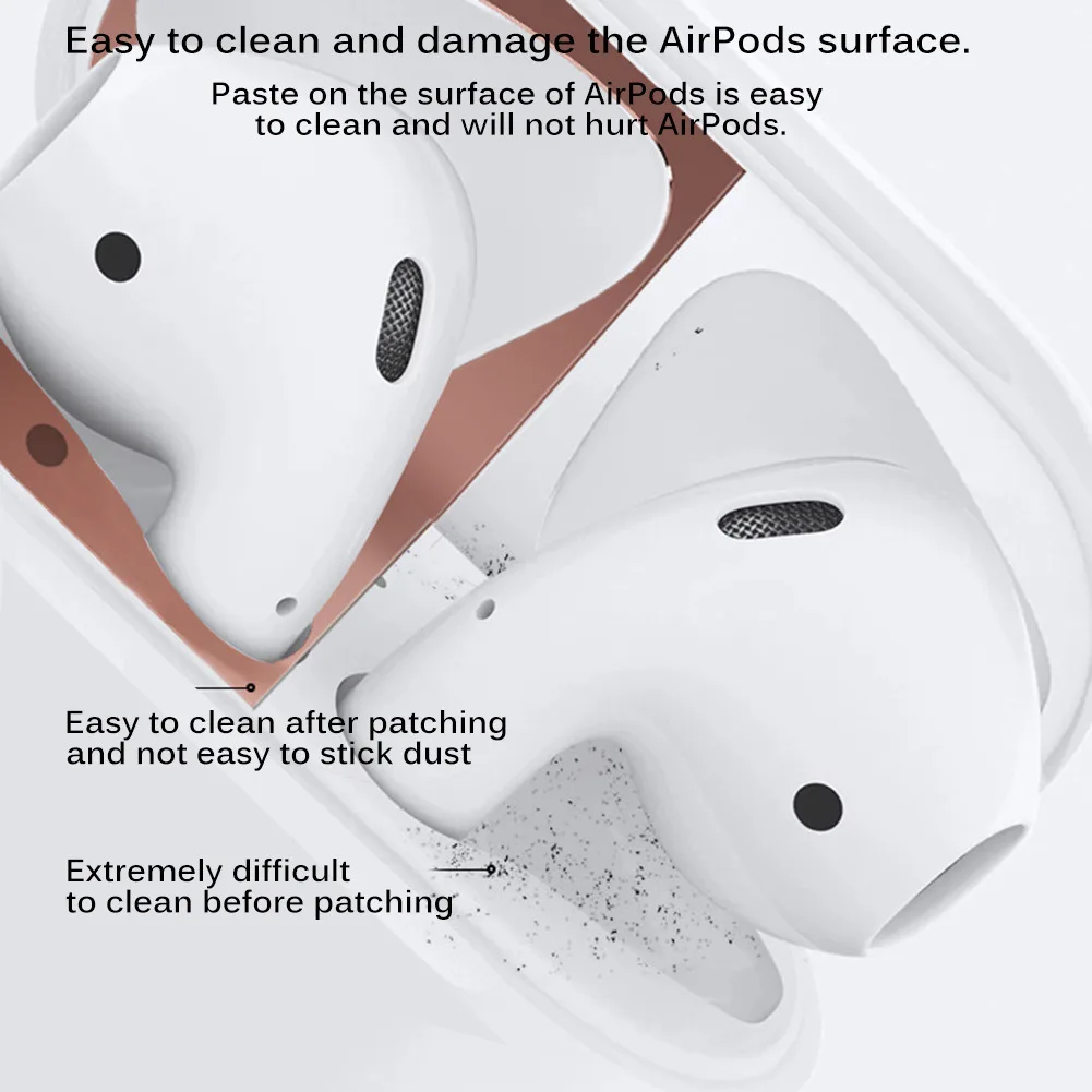 Беспроводные Bluetooth Стикеры для гарнитуры пленка для Apple AirPods Пылезащитная пленка внутри защитная пленка Пылезащитная пленка полностью подходит для красного, черного, синего цвета