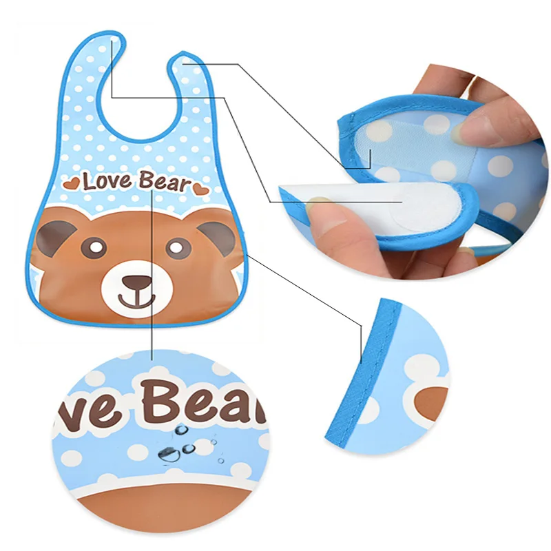 Мультяшные детские нагрудники EVA водонепроницаемые банданы для новорожденных