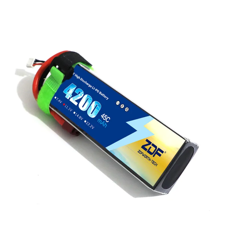 Аккумулятор ZDF Lipo 3S 11 1 В 4200 мА · ч 45C для радиоуправляемого автомобиля