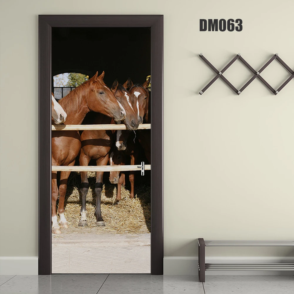 DM063 3d наклейки на дверь adesivi per porte adesivi porte для украшения дома 77 см* 200 см обои на дверь номер mt090 - Цвет: DM063