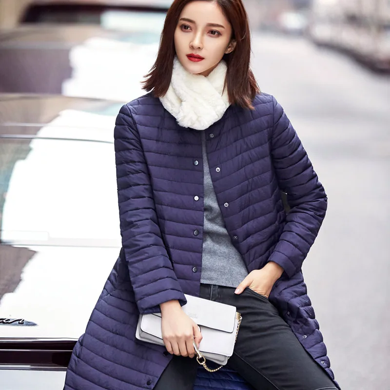 Новинка Зимы 2016 г. хлопковая пуховая куртка Высокое качество Женская длинная
