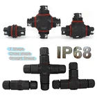 Водонепроницаемый соединитель IP68, 3 контакта, 5-10 мм, электрическая герметичная распределительная коробка, Водонепроницаемый Кабельный соединитель для светодиодной уличной подсветки