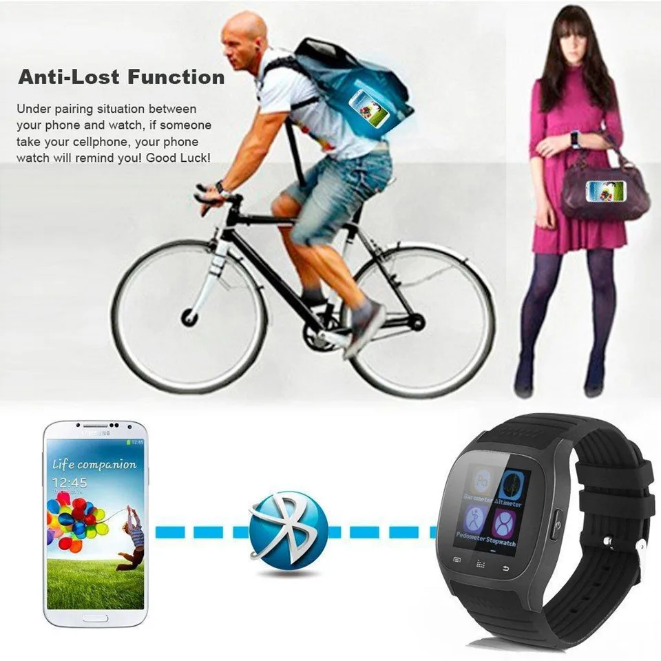 Skysmile Оригинальный SmartWatch M26 Bluetooth Smart часы alitmeter телефона Android для Apple iPhone IOS