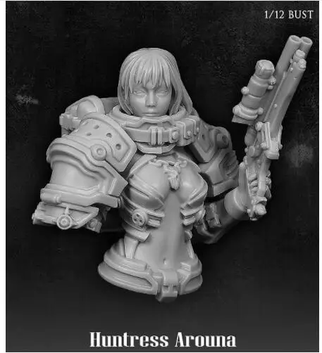 

1/12 fantasy girl Huntress bust future 1/12 toy Resin Model Miniature Kit Unassembly Unpainted