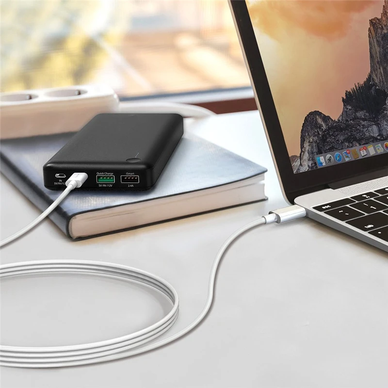 Кабель адаптер USB Type C на длиной 2 м кабель для зарядки и синхронизации нового MacBook