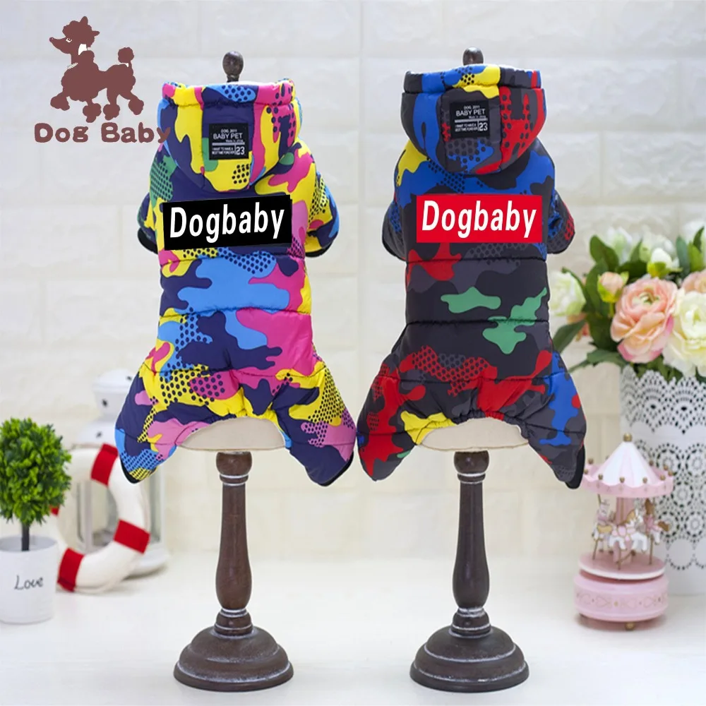 1 предмет, брендовая новая плотная одежда dogbaby для домашних животных, четыре ноги, хлопковая одежда для щенков и собак, зимнее пальто, комбинезон для чихуахуа, Тедди, Размеры S-XXL