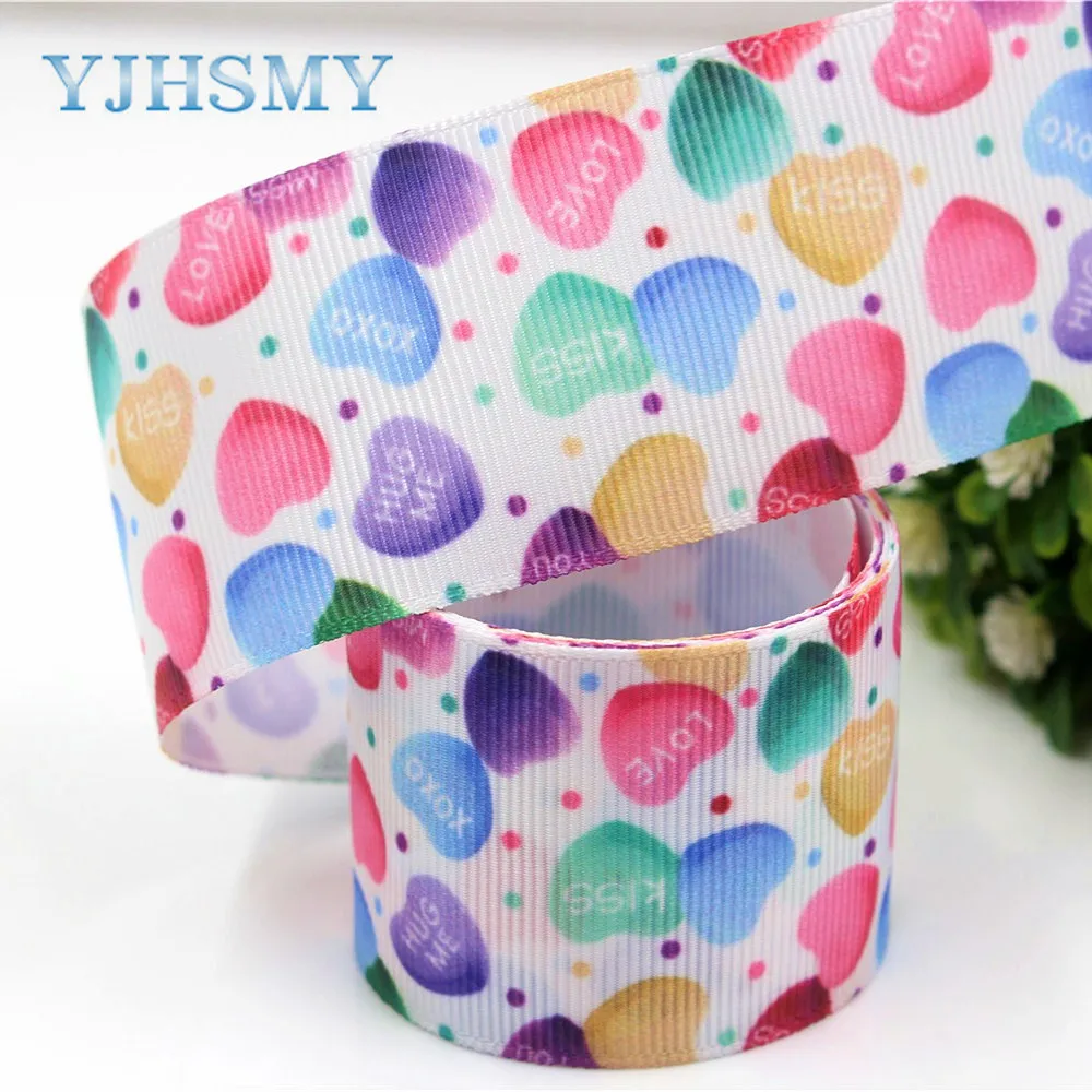 YJHSMY G-18604-332 38 мм 5 ярдов мультяшный цветок печатных корсажная лента аксессуары для