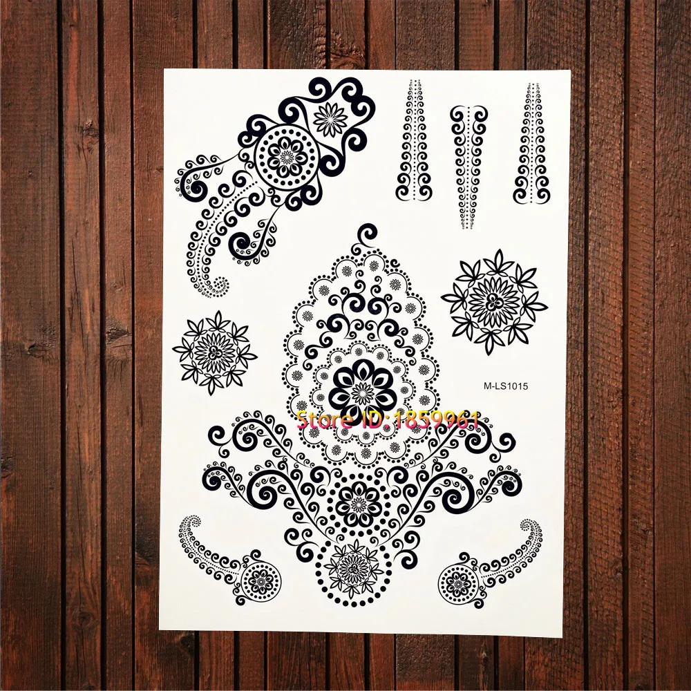 Подвески дизайн хна временная татуировка боди арт макияж тату Бабочка узор ABJ15