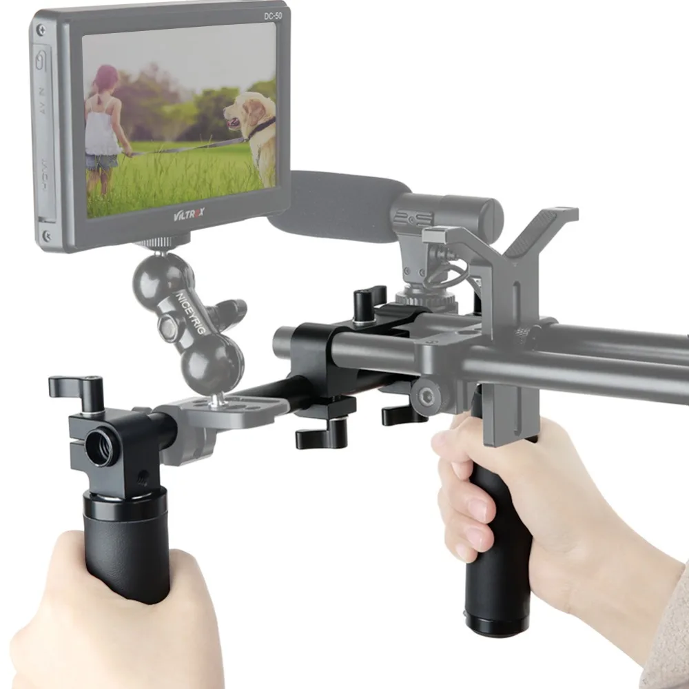Наплечная рукоятка NICEYRIG для DSLR камеры рельсовый Риг 15 мм камеры|Клетки камер| |