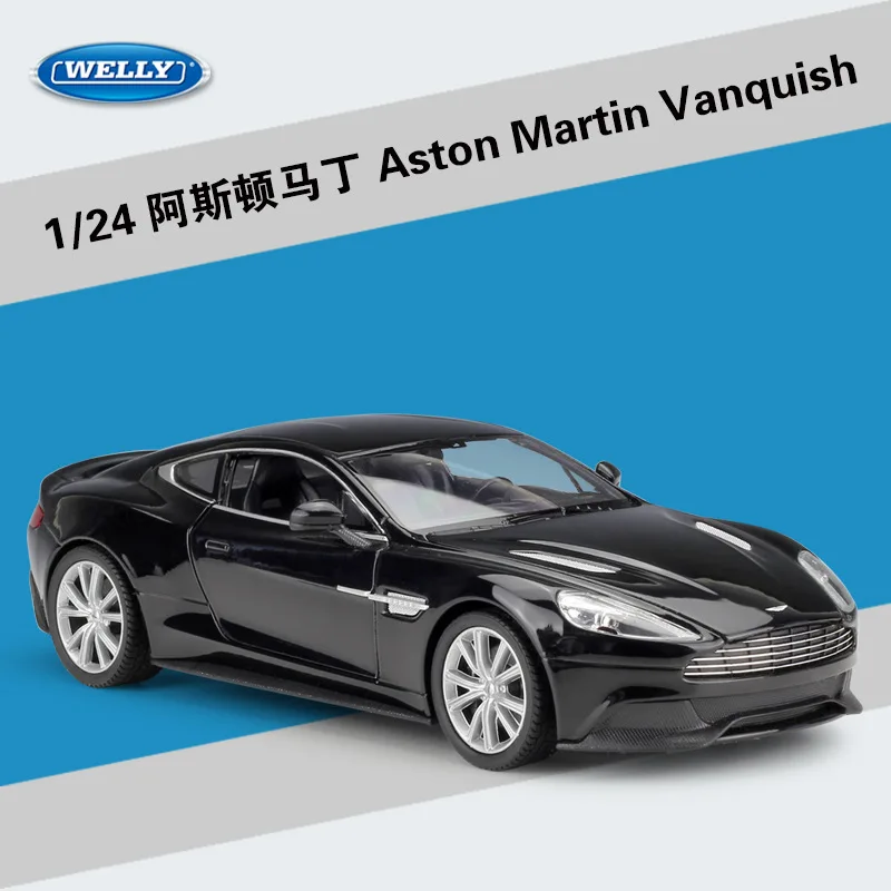 Welly литье под давлением 1:24 Масштаб симулятор Aston Martin Vanquish модель автомобиля сплав спортивный автомобиль металлическая игрушка автомобиль для детей Коллекция подарков