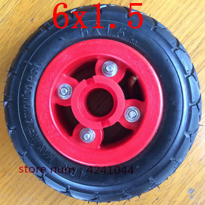 

6X1.5 inch pneumatic tire wheels fits electric scooter 6x1/2 inch pneumatic wheels 6*1.5 inner tube tyre wheels