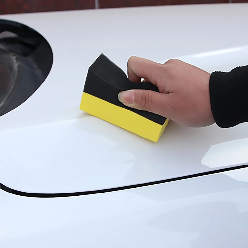 

2 Pcs Auto U-Shape Tire Wax Polishing Compound Sponge Bend Sponge Tyre Brush Car Cleaning Sponge