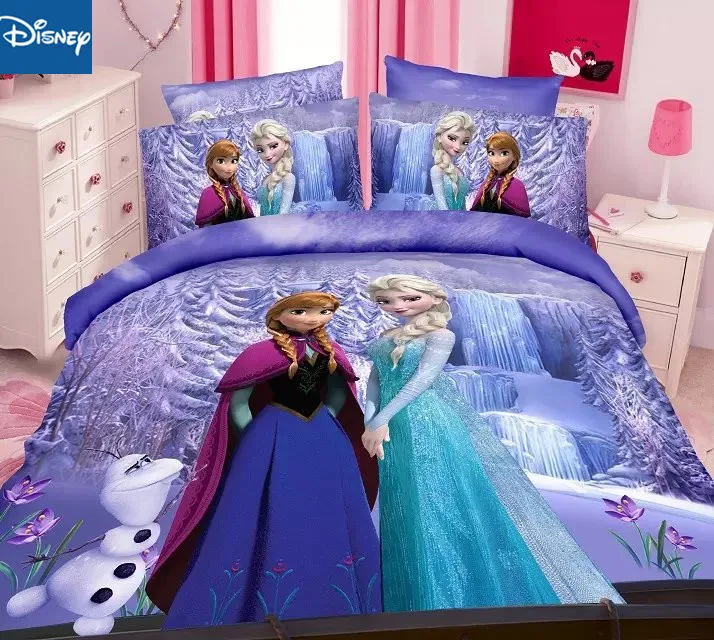 

Комплект постельного белья Disney «Холодное сердце» для девочек, украшение для спальни, двухспальные пододеяльники, покрывало на 1 простыня, 3 ...