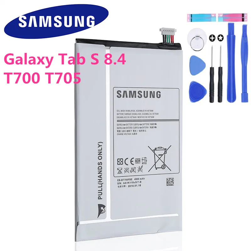 Оригинальная Аккумуляторная батарея SAMSUNG для планшетов Samsung Galaxy Tab S 8 4 T700 T705