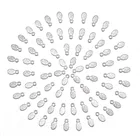 100 шт.компл. серебристого цвета с медным покрытием 6 мм * 12 мм, маленький овальный клей на фотоэлементах для стеклянных подвесок, сережек