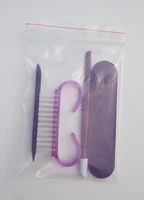 20sets nail pushernail pegwoodnail filenail brush manicure mix color useful zip bag 120mm80mm promotional price