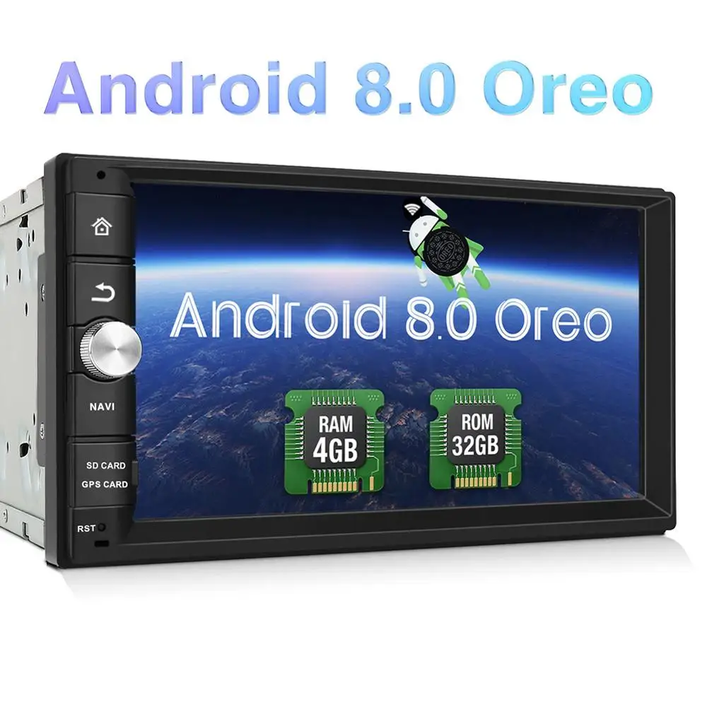 Тыква 2 Din 7 ''Android 8 0 универсальный автомобильный Радио нет dvd плеер Qcta Core gps