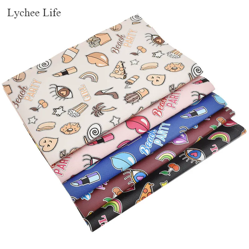 Lychee Life милые принты из искусственной кожи швейные поделки одежда A4 ткань DIY сумки