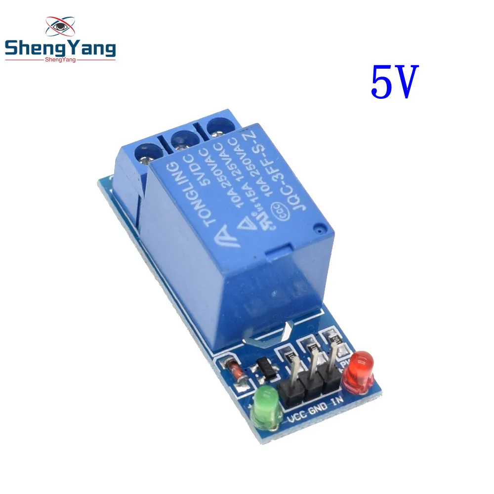 5V 1 channel 1 шт. ShengYang 5 в 12 В 24 В 1 2 4 8 канальный релейный модуль с оптроном релейный выход 1 2 4 8 способ релейный модуль для arduino diy - Цвет: 5V 1 channel