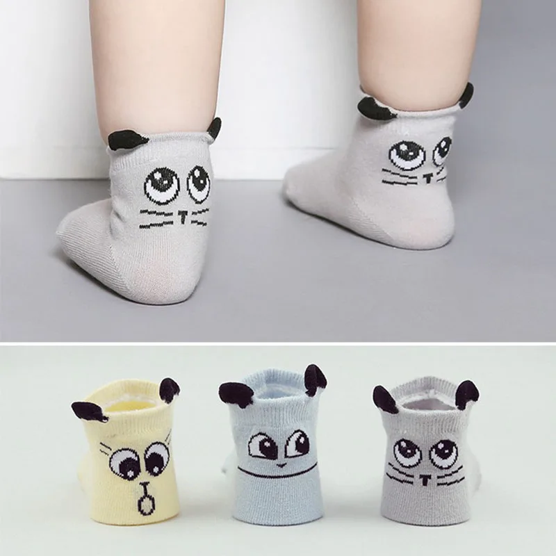 2019 Spring/Autumn Winter Baby Cotton Socks Boys Girls Newborn Infant Toddler Asymmetry Anti-slip Floor Wear Quality | Детская одежда и