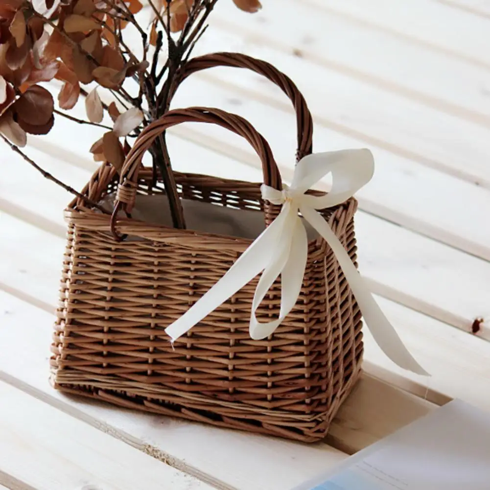 Летняя плетеная Сумка из ротанга ручной работы в стиле ретро 2018 пляжная сумка